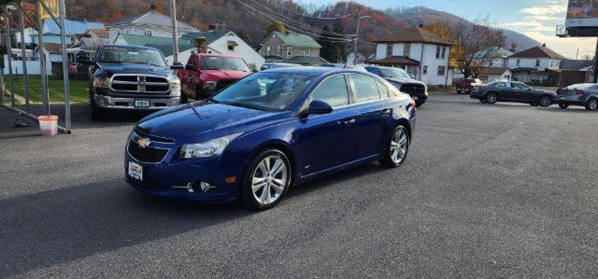 2012 Blue Topaz Metallic /Jet Black/Brick Leather Interior Chevrolet Cruze LTZ (1G1PH5SC8C7) with an 4 engine, AT transmission, located at 15520 McMullen Hwy SW, Belair, MD, 21502, (301) 729-3700, 39.581375, -78.846451 - Photo#0