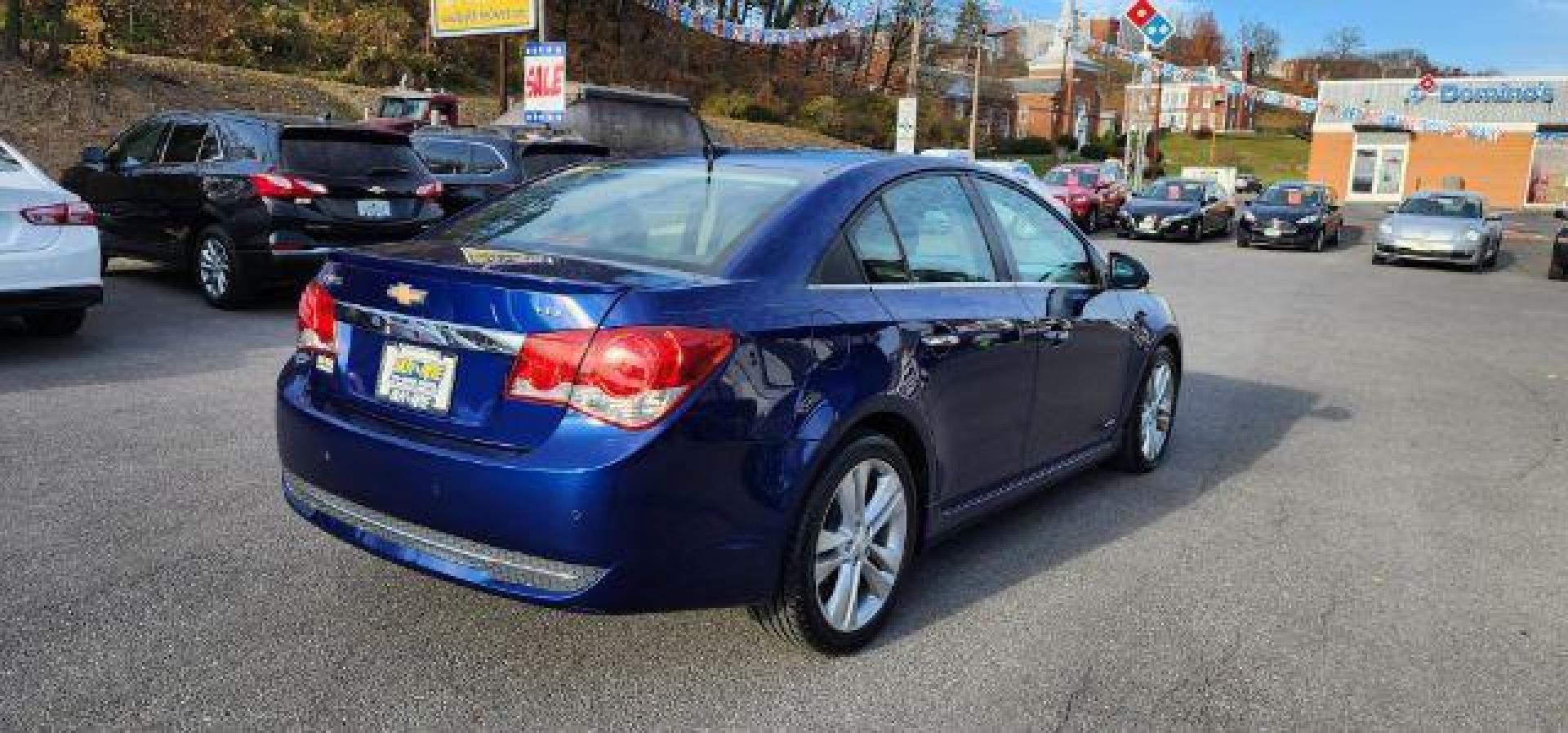 2012 Blue Topaz Metallic /Jet Black/Brick Leather Interior Chevrolet Cruze LTZ (1G1PH5SC8C7) with an 4 engine, AT transmission, located at 15520 McMullen Hwy SW, Belair, MD, 21502, (301) 729-3700, 39.581375, -78.846451 - Photo#7