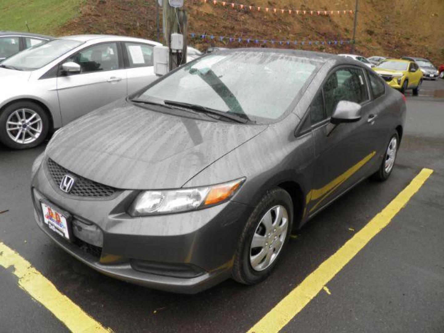 2012 GRAY HONDA CIVIC LX COUPE (2HGFG3B50CH) with an 2.3L L4 engine, AT transmission, located at 15520 McMullen Hwy SW, Belair, MD, 21502, (301) 729-3700, 39.581375, -78.846451 - Photo#0