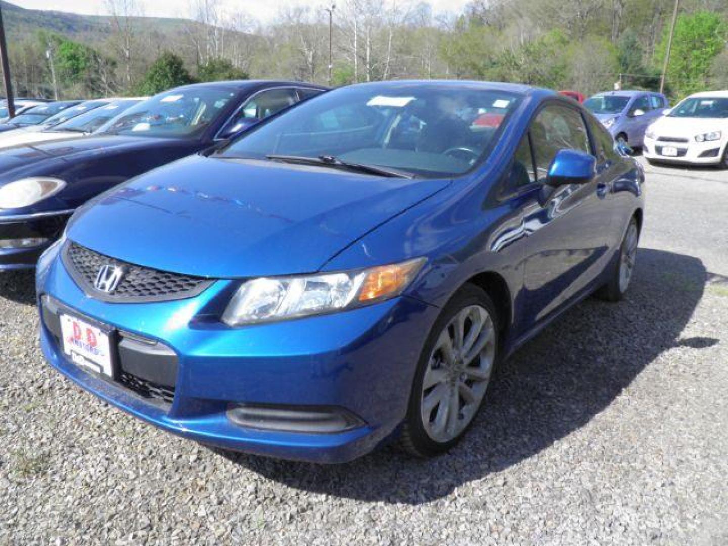 2012 BLUE HONDA CIVIC LX Coupe 5-Speed AT (2HGFG3B54CH) with an 2.3l L4 engine, AT transmission, located at 15520 McMullen Hwy SW, Belair, MD, 21502, (301) 729-3700, 39.581375, -78.846451 - Photo#0