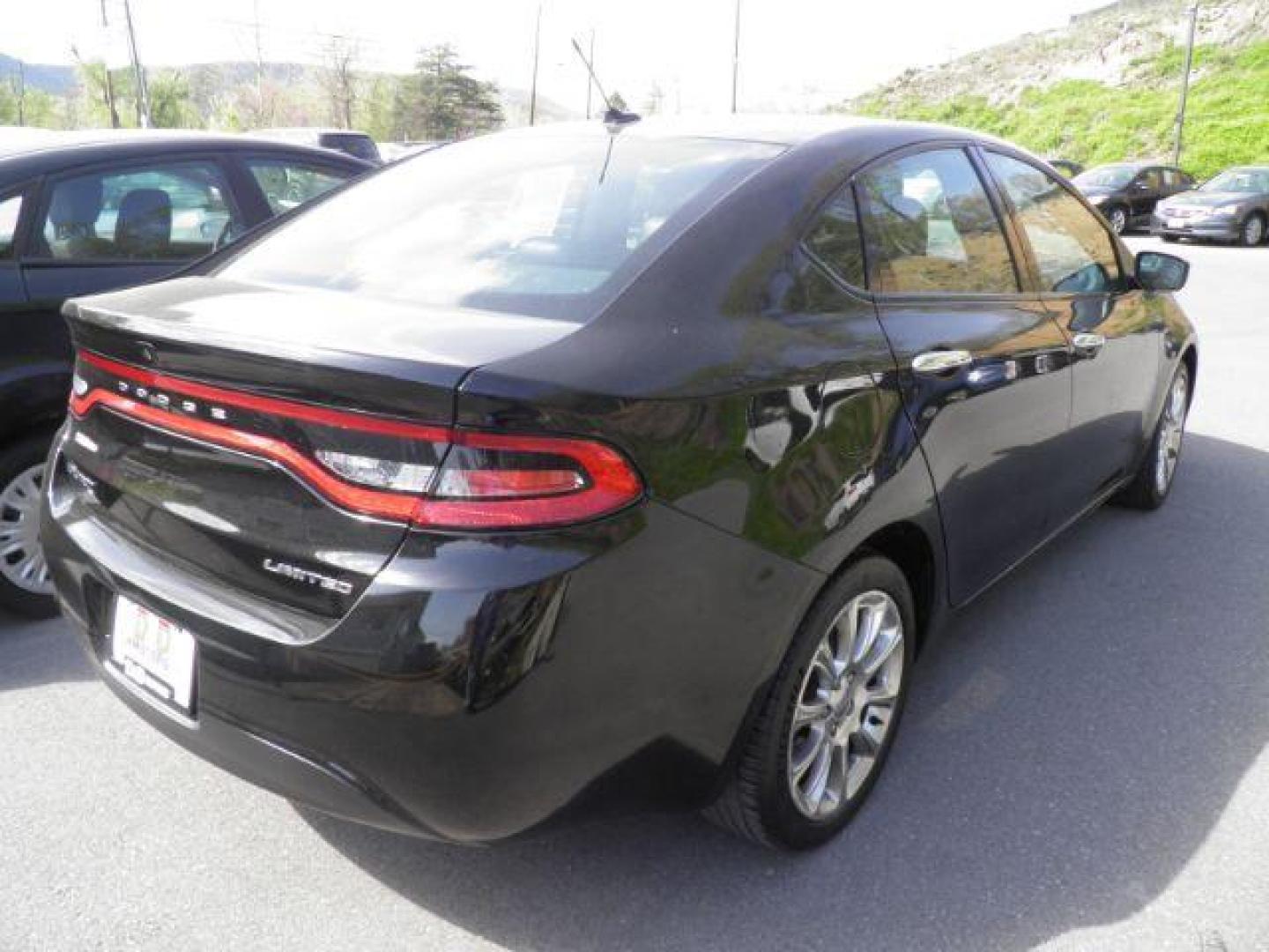 2013 BLACK Dodge Dart Limited (1C3CDFCA8DD) with an 2.0L L4 engine, located at 15520 McMullen Hwy SW, Belair, MD, 21502, (301) 729-3700, 39.581375, -78.846451 - Photo#3