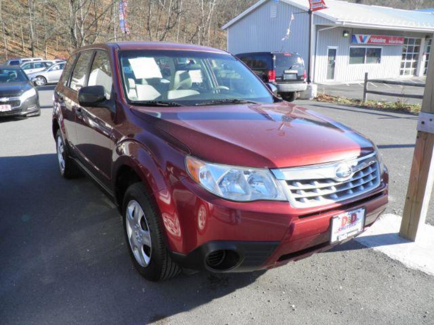 2013 RED Subaru Forester 2.5X (JF2SHAACXDH) with an 2.5 L4 engine, AT transmission, located at 19521 New George's Creek Rd SW, Barton, MD, 21521, (301) 463-2404, 39.524323, -79.017906 - Photo#0