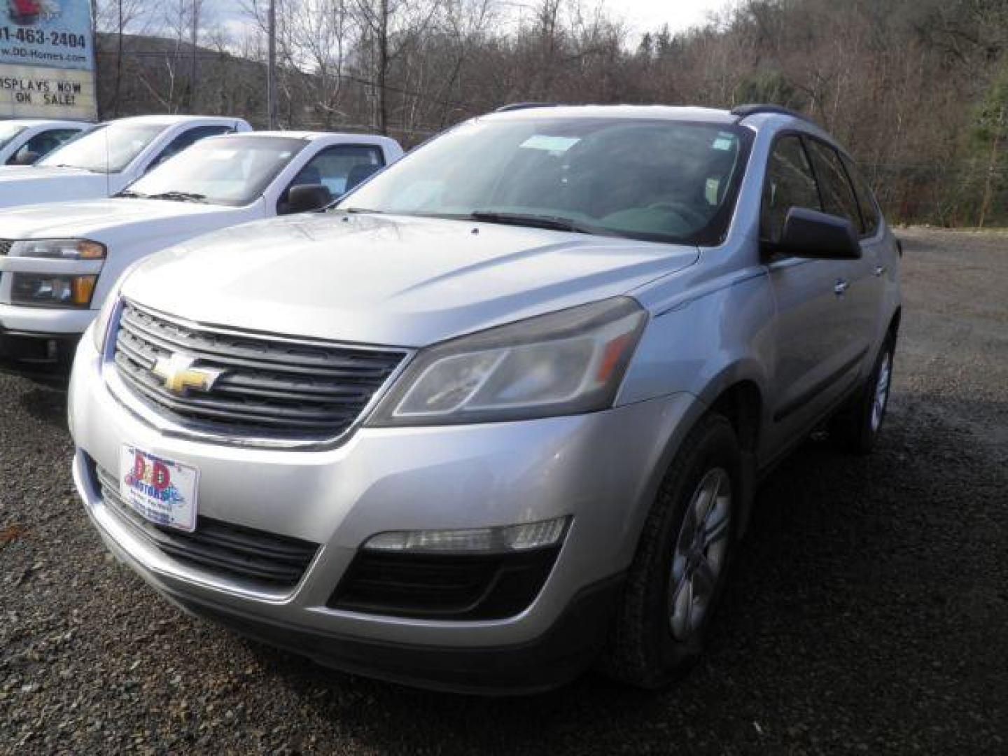 2014 SILVER CHEVROLET TRAVERSE LS FWD w/PDC (1GNKRFED4EJ) , AT transmission, located at 15520 McMullen Hwy SW, Belair, MD, 21502, (301) 729-3700, 39.581375, -78.846451 - Photo#0