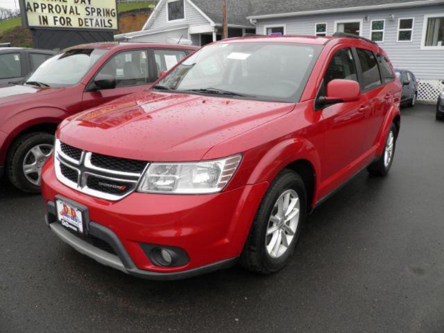 2014 RED Dodge Journey SXT (3C4PDCBB8ET) with an 2.4L L4 engine, AT transmission, located at 15520 McMullen Hwy SW, Belair, MD, 21502, (301) 729-3700, 39.581375, -78.846451 - Photo#0