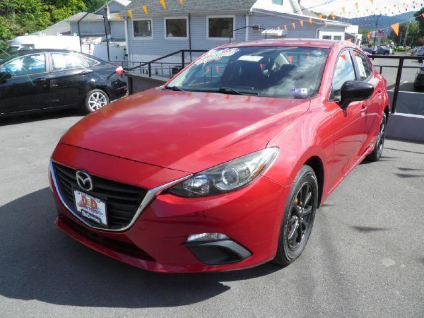 2014 RED MAZDA 3 i SV (JM1BM1T79E1) with an 2.0l L4 engine, MAN transmission, located at 15520 McMullen Hwy SW, Belair, MD, 21502, (301) 729-3700, 39.581375, -78.846451 - Photo#0