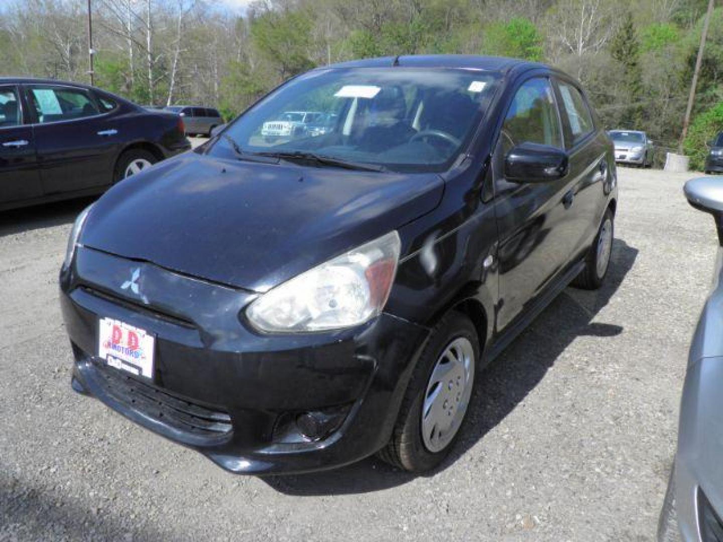 2014 BLACK Mitsubishi Mirage ES (ML32A3HJ2EH) with an 1.2l L4 engine, AT transmission, located at 19521 New George's Creek Rd SW, Barton, MD, 21521, (301) 463-2404, 39.524323, -79.017906 - Photo#0