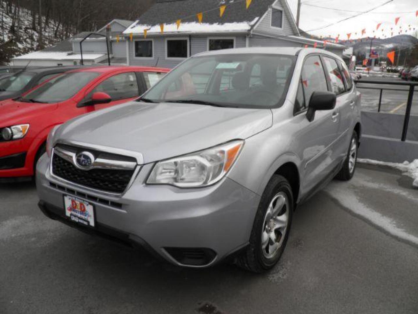 2014 SILVER SUBARU FORESTER 2.5i (JF2SJAAC4EG) with an 2.5 L4 engine, MAN transmission, located at 15520 McMullen Hwy SW, Belair, MD, 21502, (301) 729-3700, 39.581375, -78.846451 - Photo#0