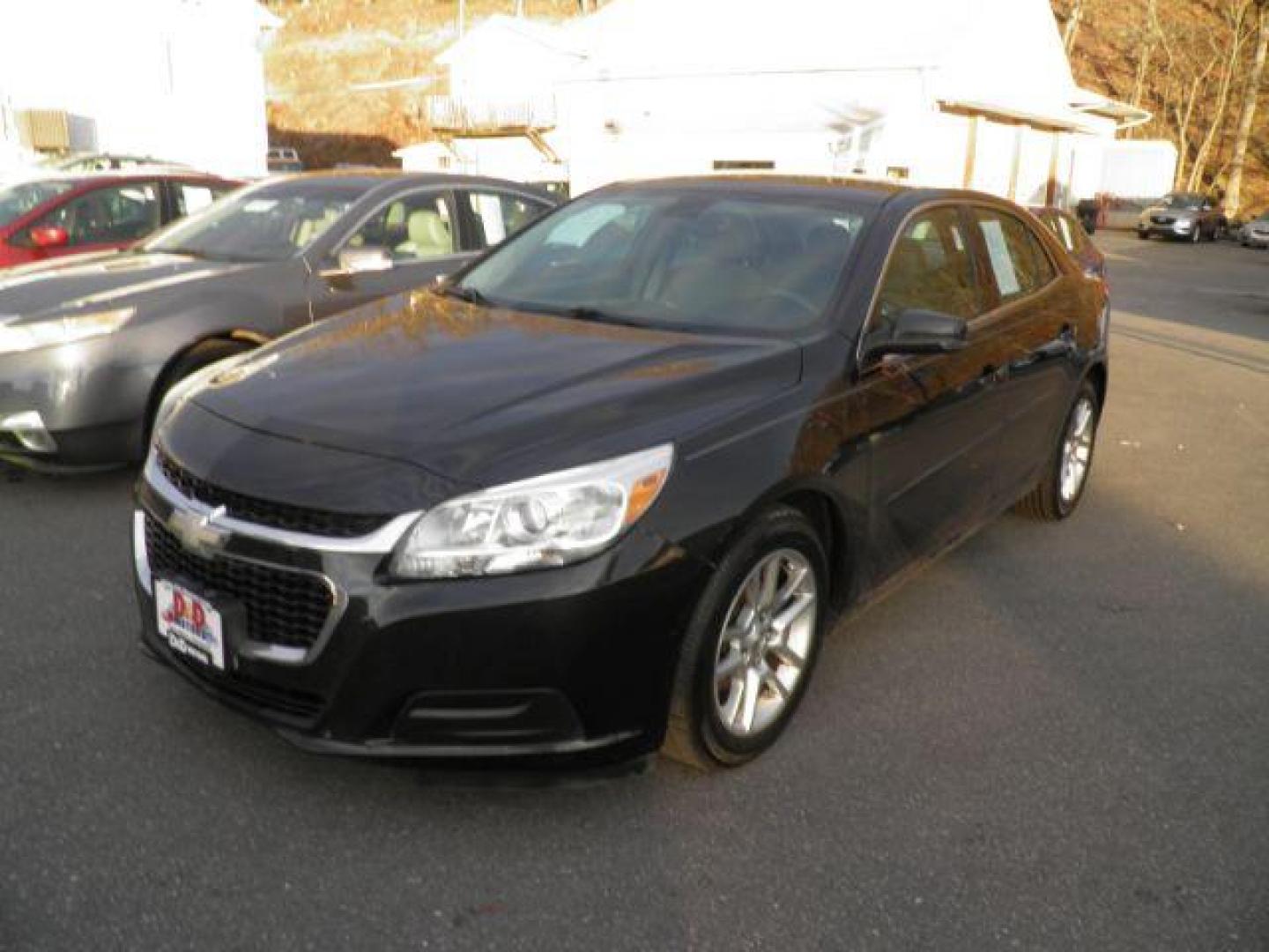 2015 BLACK Chevrolet Malibu 1LT (1G11C5SL8FF) with an 2.5 L4 engine, AT transmission, located at 15520 McMullen Hwy SW, Belair, MD, 21502, (301) 729-3700, 39.581375, -78.846451 - Photo#0