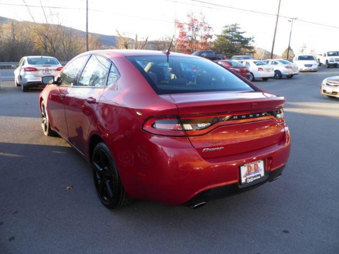 2015 RED DODGE DART SXT (1C3CDFBB5FD) with an 2.4L L4 engine, MAN transmission, located at 15520 McMullen Hwy SW, Belair, MD, 21502, (301) 729-3700, 39.581375, -78.846451 - Photo#4