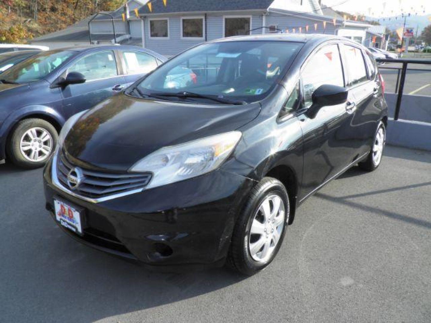 2015 BLACK NISSAN VERSA S (3N1CE2CP4FL) with an 1.6L L4 engine, MAN transmission, located at 15520 McMullen Hwy SW, Belair, MD, 21502, (301) 729-3700, 39.581375, -78.846451 - Photo#0