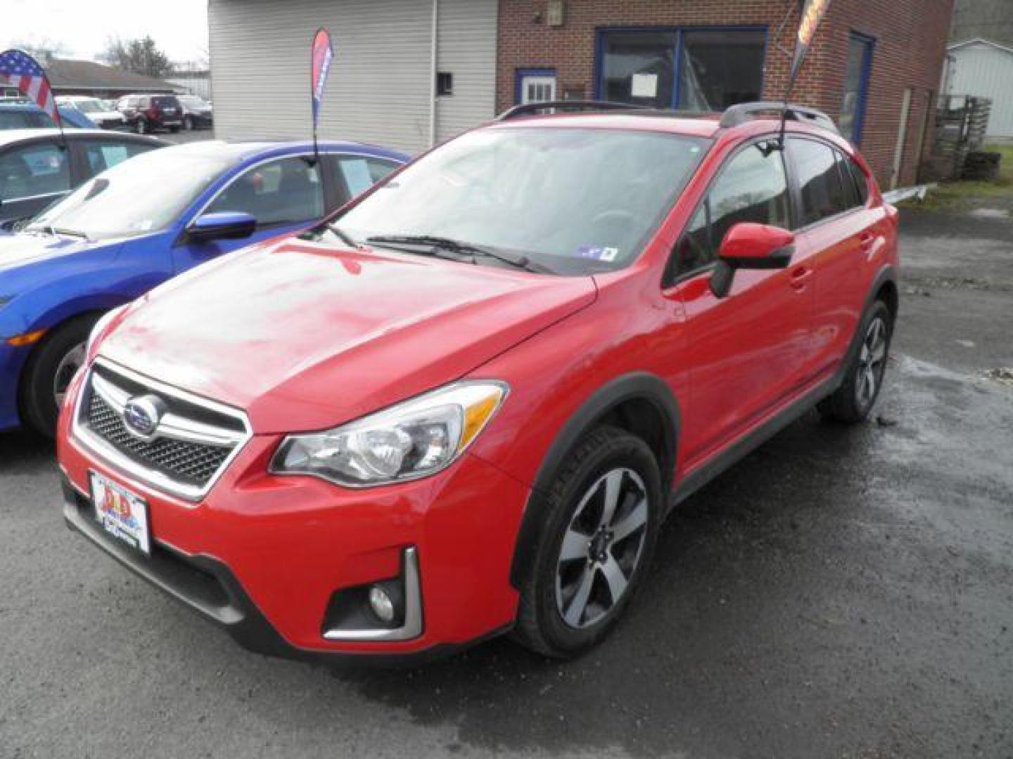 2017 RED /Black, cloth Subaru Crosstrek 2.0i Premium CVT (JF2GPABC3H8) with an 2.0L L4 engine, AT transmission, located at 15520 McMullen Hwy SW, Belair, MD, 21502, (301) 729-3700, 39.581375, -78.846451 - Photo#0