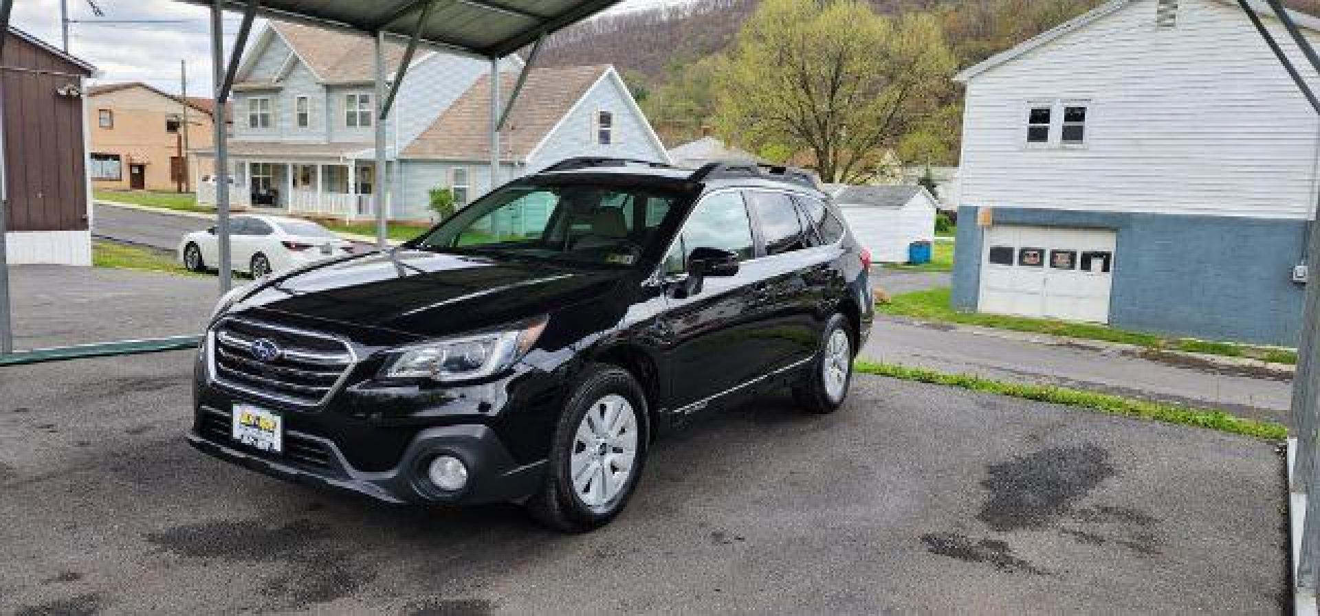 2019 BLACK /Warm Ivory Cloth, cloth SUBARU OUTBACK 2.5i Premium (4S4BSAFC7K3) with an 2.5 L4 engine, AT transmission, located at 15520 McMullen Hwy SW, Belair, MD, 21502, (301) 729-3700, 39.581375, -78.846451 - Photo#0